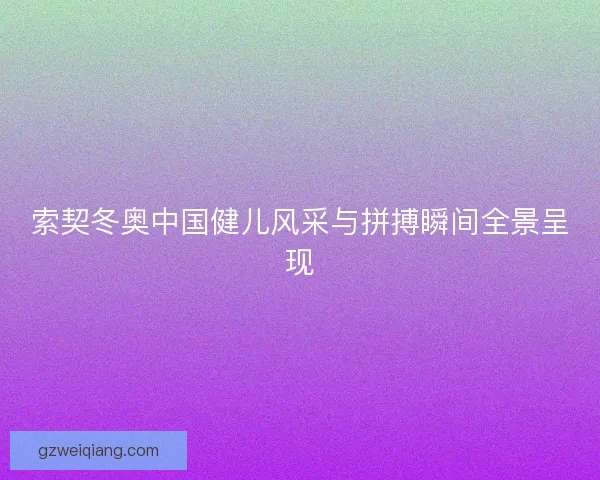 索契冬奥中国健儿风采与拼搏瞬间全景呈现